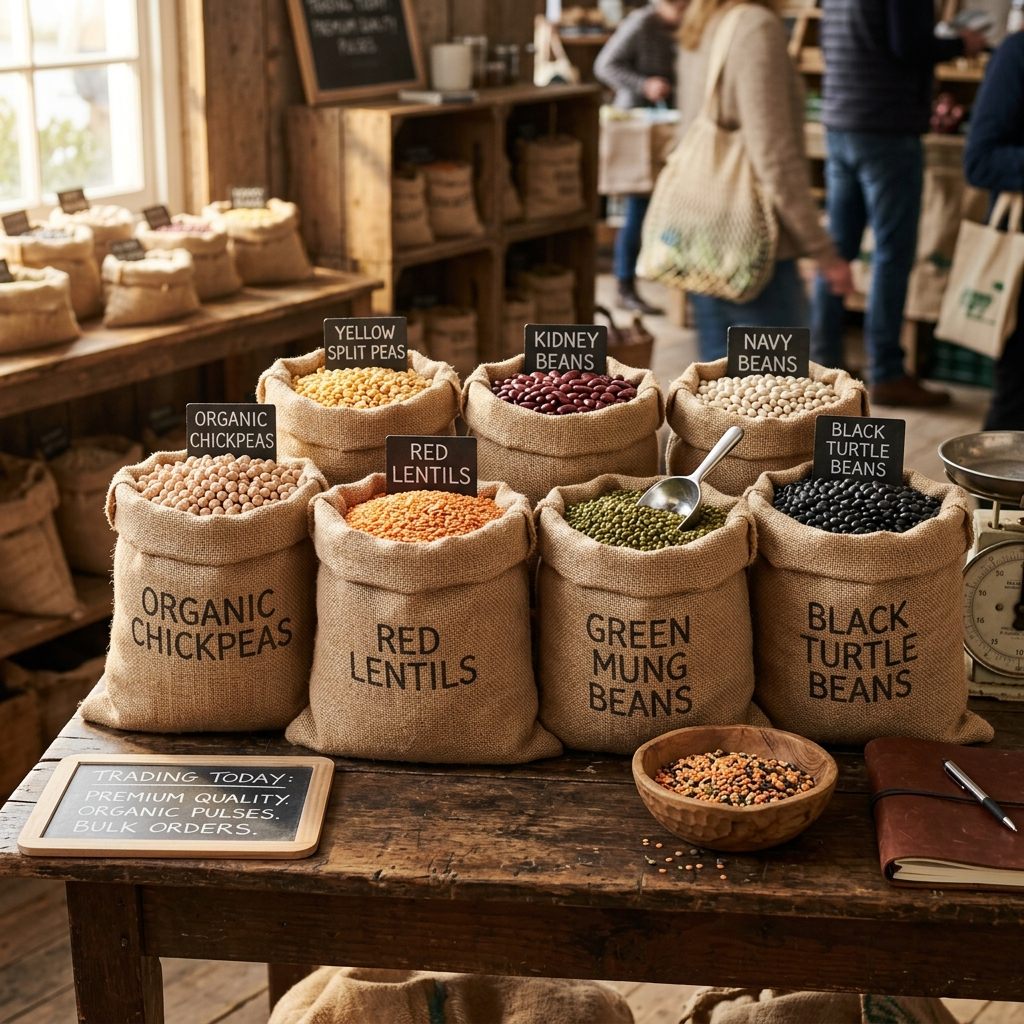 Pulses in jute sacks