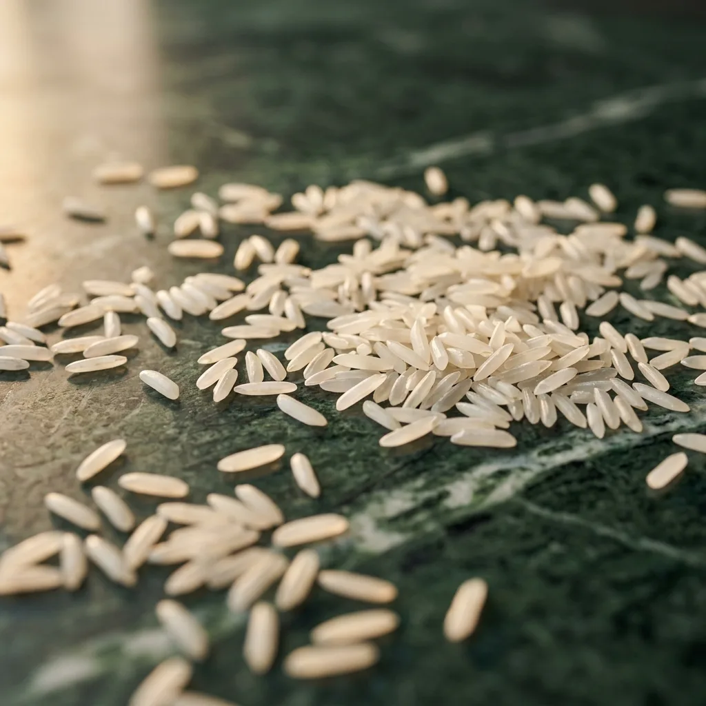 Premium basmati rice grains
